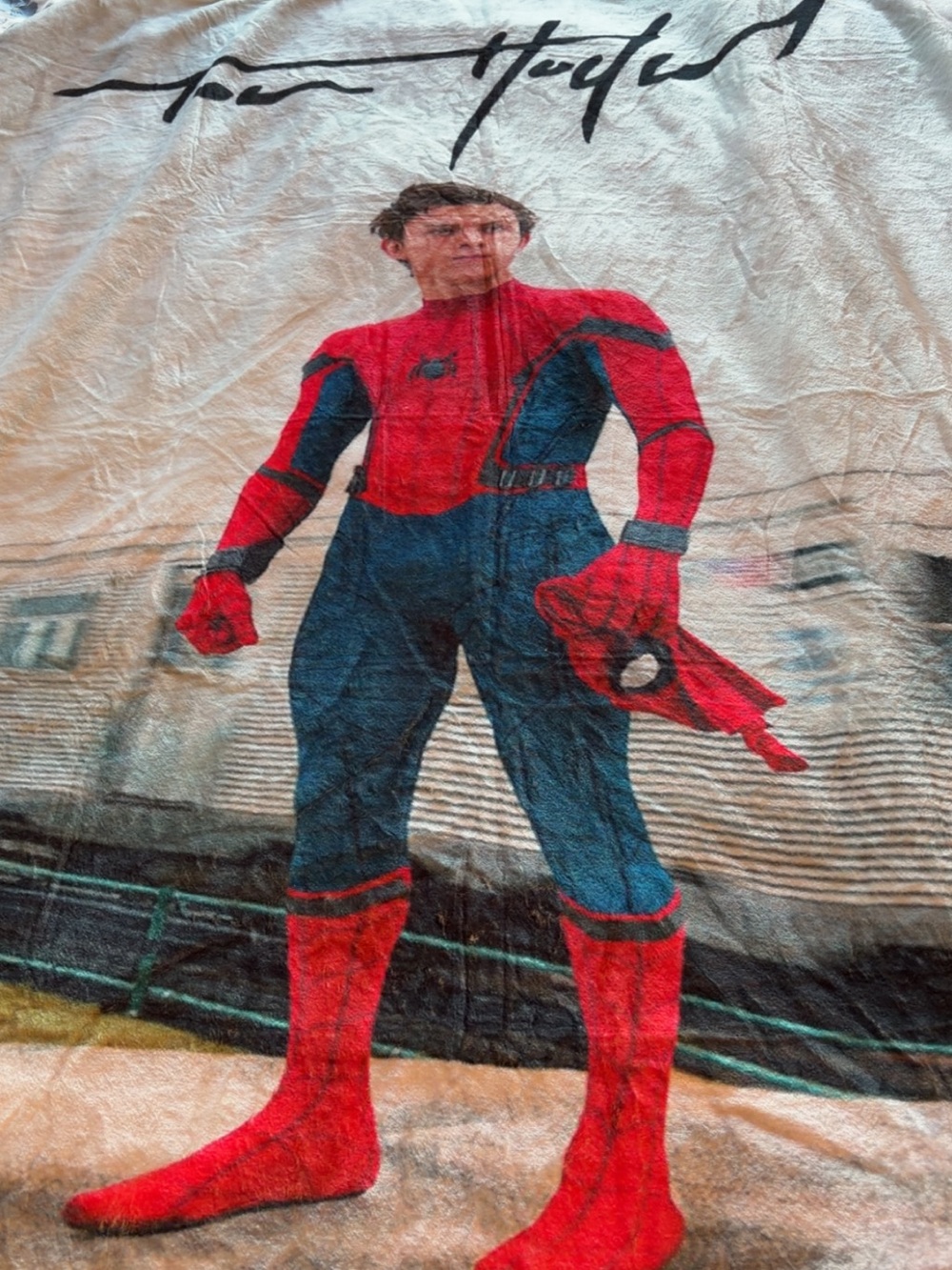 Spider-Man blanket with Signature